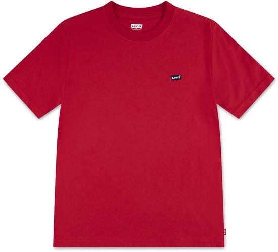 Levi's T-shirt rood Jongens Katoen Ronde hals Effen - maat 140