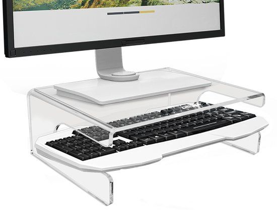 DESQ Acryl Monitorverhoger - Transparant - 120mm - Dutch Design