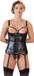 Cottelli Collection – Chemise à bretelles avec string à entrejambe ouvert – Taille XL - Noir