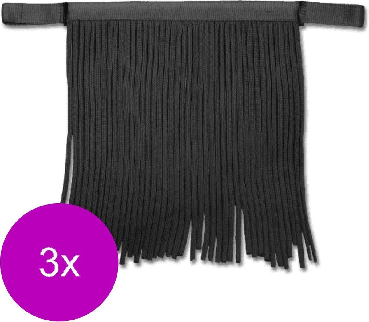 Waldhausen Basis Vliegenfrontriem Salon Pony - Anti insect - 3 x Zwart
