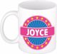 Bellatio Decorations - Joyce voornaam - koffiemok - beker - wit/roze - 300 ml
