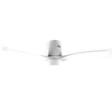 EVVO Plafondventilator, V553, wit, 132 cm (52 inch), led-licht, 3 tonen, motor 40 W DC, stil, witte vleugels, afstandsbediening, winter-/zomermodus, timer
