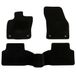 DBS 1766207 Auto vloermatten - op maat - 3-delig - anti-slip - zwart naaldvilt 900 g/m² - velours productie - assortiment Star