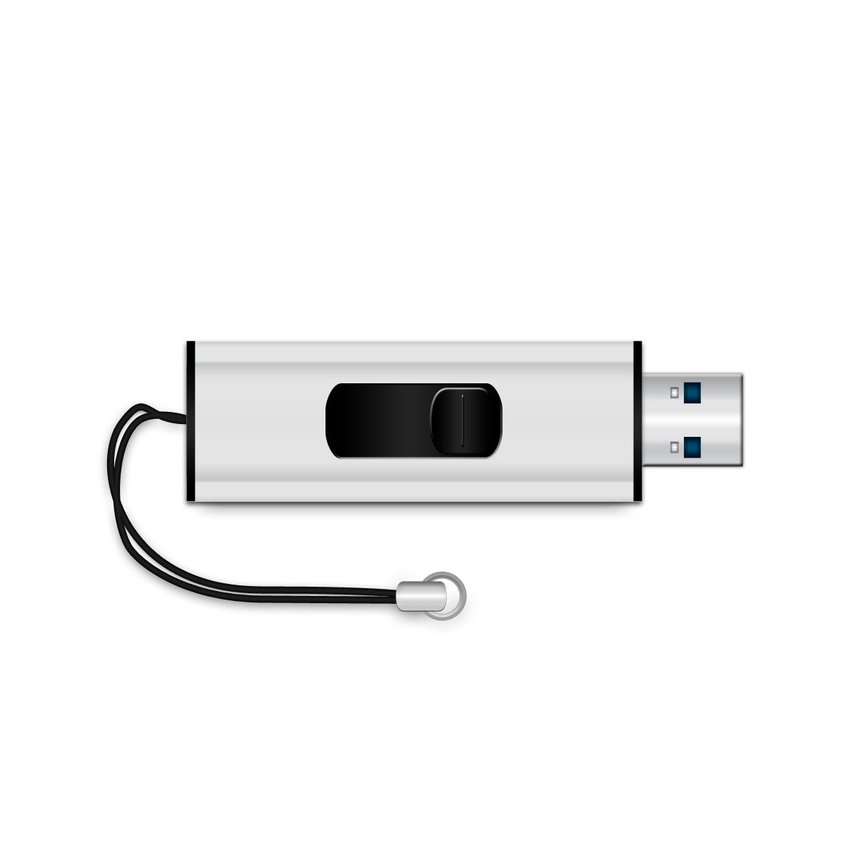 MediaRange MR914 USB Flash Drive - 8GB - USB 3.2 Gen 1 (3.1 Gen 1) - Black/Silver