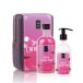 LAVISH CARE XMAS Promo Jingle Cherry Rum Gel douche, 500ml, Lait corporel pailleté, 300ml & Coffret cadeau, 1 pièce, 1 Set