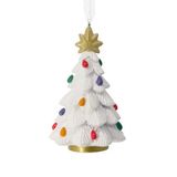 Hallmark Witte Vintage Kerstboom met Lichten Kerst Ornament