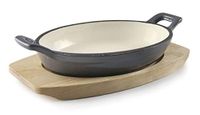 OVALE LACOR OVALE STEELPAN MAGMA GRIJS 17,5X12,5CM
