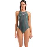 Arena Dames zwempak uit 1 stuk Merydian, sage-white-shocking pink, maat 46