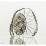 Crystaljulia presse-papier met loodkristal, transparant, 11,5 cm
