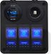 ProRide Schakelpaneel 12V voor Auto/Boot - USB/USB C Lader 2 Poorten met Wattagemeter - 45W - QC3.0 - 3 schakelaars