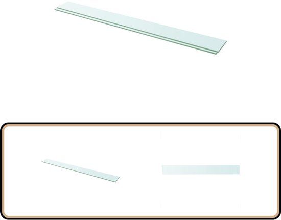 vidaXL Glazen Schappen - Set van 2 - 110x12 cm - Transparant