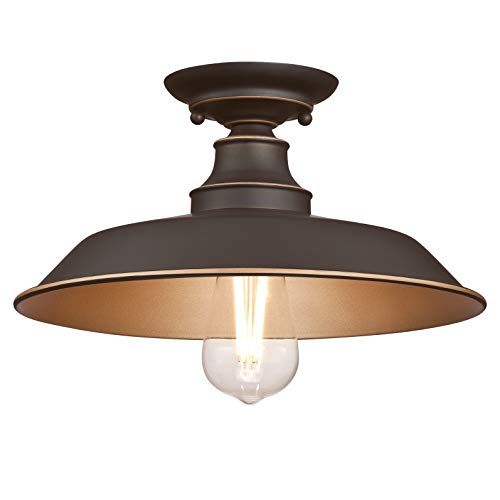 Westinghouse Lighting Iron Hill - Plafondlamp - 30 cm - Geolied brons