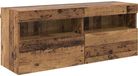 vidaXL TV-wandkast 100 x 30 x 40 cm Oud Hout Bewerkt hout