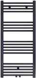 BELRAD Badkamer Radiator 1200x500mm Zwart Mat Geborsteld – Middenaansluiting – 537W