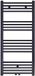 BELRAD Badkamer Radiator 1200x500mm Zwart Mat Geborsteld – Middenaansluiting – 537W