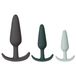 Amaysin Bouchons anaux en silicone - Noir et vert - 3 pièces