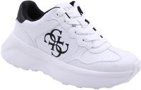 GUESS Printed Lace-Up Sneakers with Polyurethane Composition Wo - White