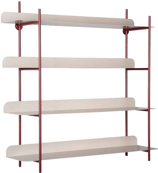 Present Time Wanddecoratie Reina Cuatro - Bordeaux - 60x16x60cm - Modern