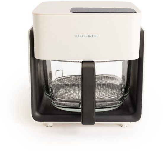 CREATE AIR FRYER STUDIO CRYSTAL 4.2L Airfryer - Cream White - 6 Programs - Glass Bowl