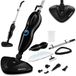 Zeegma Puur Stoomreiniger 1500W - 2-in-1 Mop en Handstomer, LED Indicatie | Supersnelle Opwarmtijd, Doodt 99,7% Bacteriën, Regelbare Stoom, Lichtgewicht (2,6 kg), Inclusief 7 Opzetstukken