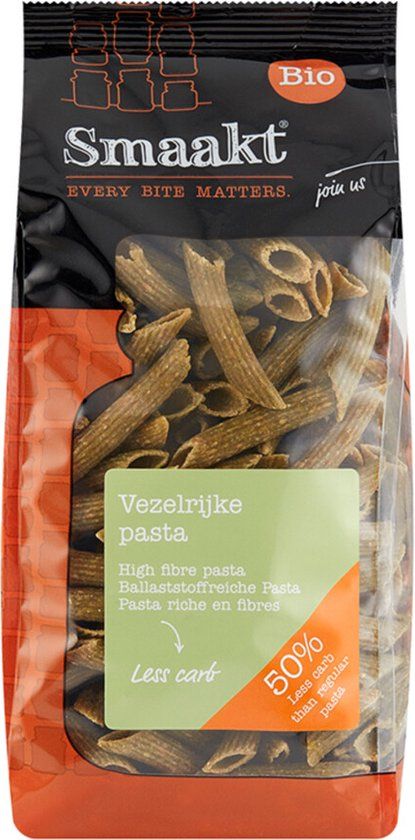 Smaakt Less Carb Vezelrijke Pasta Biologisch Penne 300 gr