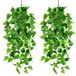 Ibenzoa® Groene Kunsthangplanten voor Sfeervolle Decoratie in Huis en Tuin