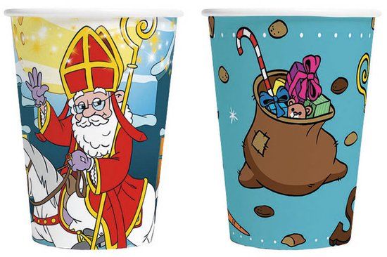 Globos Bekers Sinterklaas & Ozosnel Cartoon (8st)