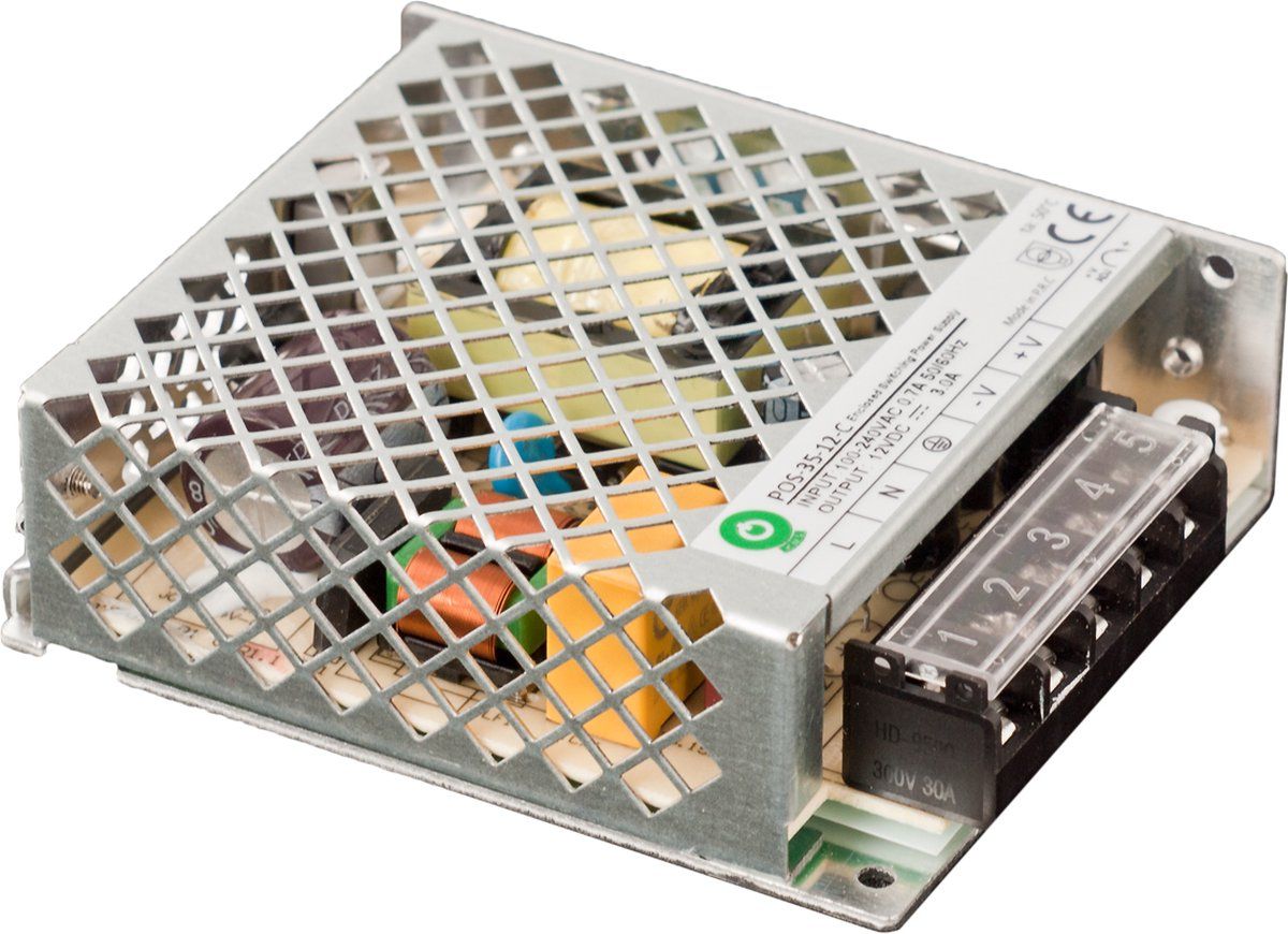 Pos Power POS-35-24-C inbouwvoeding - 24 volt - 1,5 ampère - 36 watt - Grijs