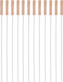 BBQ Collection 20x stuks Barbecue spiezen/vleespennen van metaal 40 cm