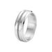 Lucardi Heren Ring kabel - Ring - Vaderdag Cadeautje - Staal - Zilverkleurig