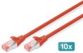 Digitus DK-1644-0025-R-10 netwerkkabel Rood 0,25 m Cat6 S/FTP