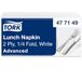 Tork Lunchservet Wit, 1/4 gevouwen, 2-laags, 33 x 33 cm, 10 x 200 servetten, 477149