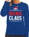 Bellatio Decorations Mama Claus Kersttrui Dames Blauw L