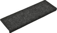 vidaXL Trapmatten zelfklevend 15 stuks 65x21x4 cm donkergrijs rechthoekig