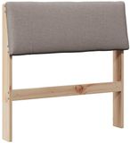 vidaXL - Gestoffeerd hoofdbord - Taupe - 75 cm - Massief grenenhout