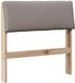 vidaXL - Gestoffeerd hoofdbord - Taupe - 75 cm - Massief grenenhout