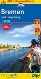 ADFC-Regionalkarte KOMPASS Freytag & Berndt Regionalkarte- Bremen & env. cycling map 1:75.000