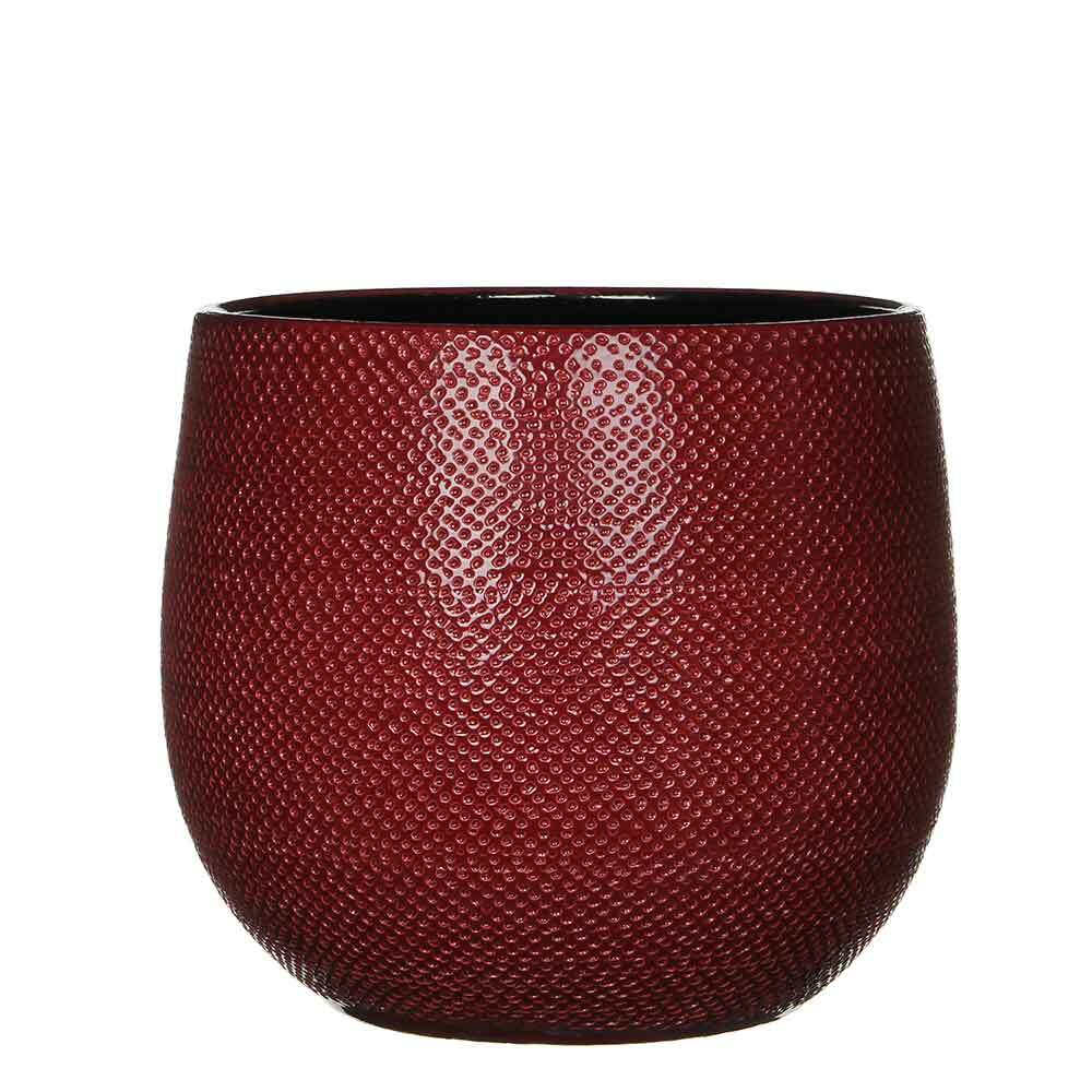 Mica Decorations gabriel ronde pot bordeaux maat in cm: 25 x 29