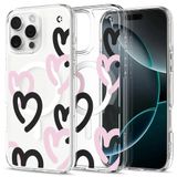 Spigen Ultra Hybrid MagFit iPhone 16 Pro Hoesje Zwart, Roze, Transparant