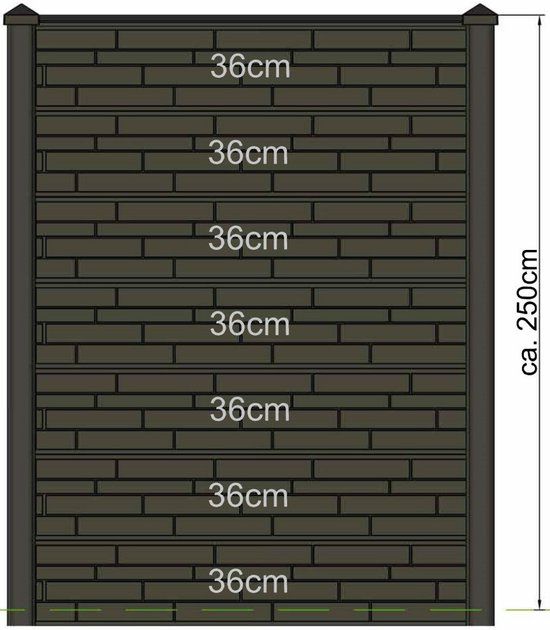 Merkloos Berton sleufpaal Reest antraciet tussenmodel 316 cm met kabeldoorvoer Tuindeco