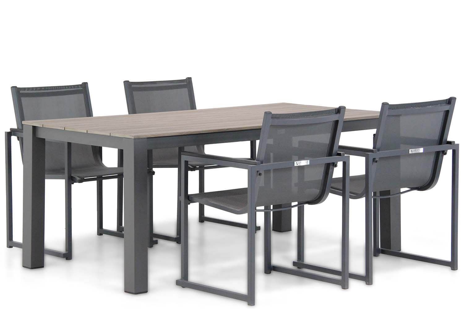 Lifestyle Garden Furniture Delgada/Valley 180 cm dining tuinset 5-delig