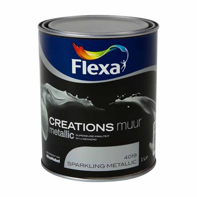FLEXA Creations - Muurverf Metallic - 4019 - Sparkling Metallic - 1 liter