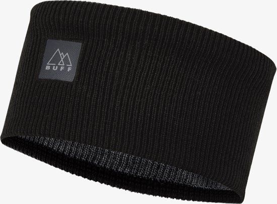 BUFF® Crossknit Headband SOLID BLACK - Unisex - Acryl - Volwassenen