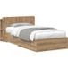 Prolenta Maison Exclusive - Bedframe met opbergruimte, hoofdeinde van "Artisan Eik" hout, 80 x 200 cm