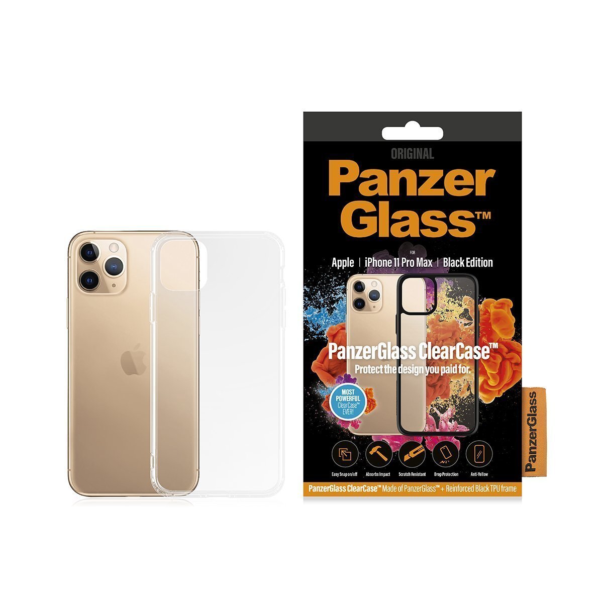 Panzerglass 0224 zwart, transparant / iPhone 11 Pro Max