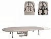 Table de repassage pliable avec support, 81 x 30 cm, gris argenté