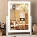 Hollywood Make-upspiegel met verlichting, 28 x 38 cm, draaibare | Led-make-uptafel, make-upspiegel met licht, 360° draaibaar met 5x vergroting, 3 lichtmodi en dimbaar, touch-bediening