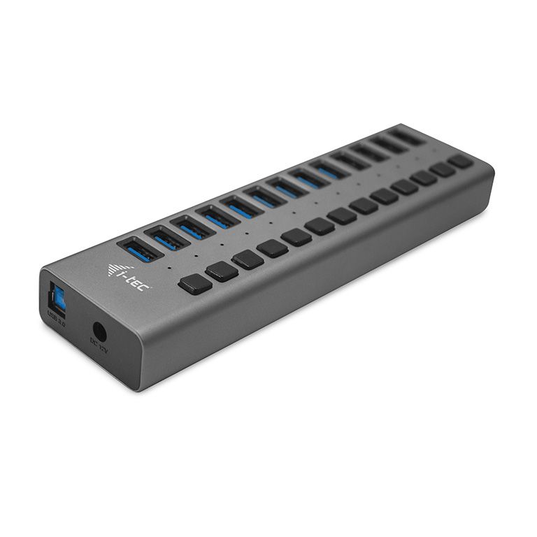 i-tec USB 3.0 Charging Hub - 13 Port - 60W Power Adapter - Grey