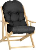 Homcom Accentstoel Rubberwood 71x89x96cm Zwart