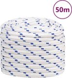 vidaXL - Boot - touw - 20 mm - 50 m - polypropyleen - wit